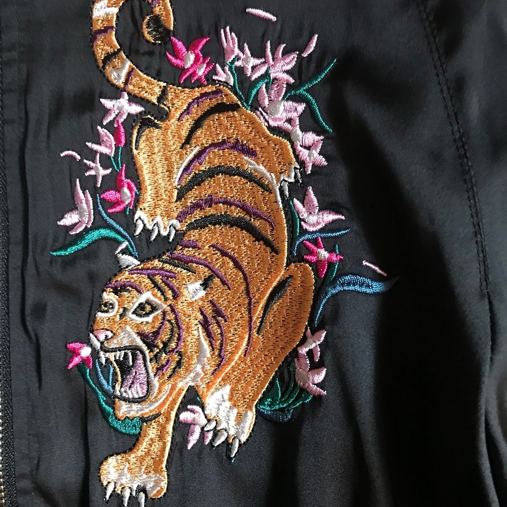 Tiger Jacket, Bomber Style Size 8